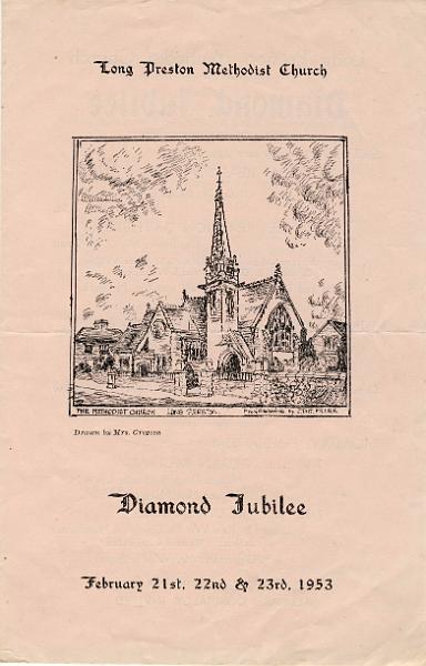 LC16a - Methodist Church Diamond Jubilee 1953 - p1.JPG - Methodist Chapel Diamond Jubilee 1953Program - page 1